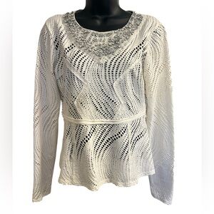 BKE Boutique White Women's Top Sz S